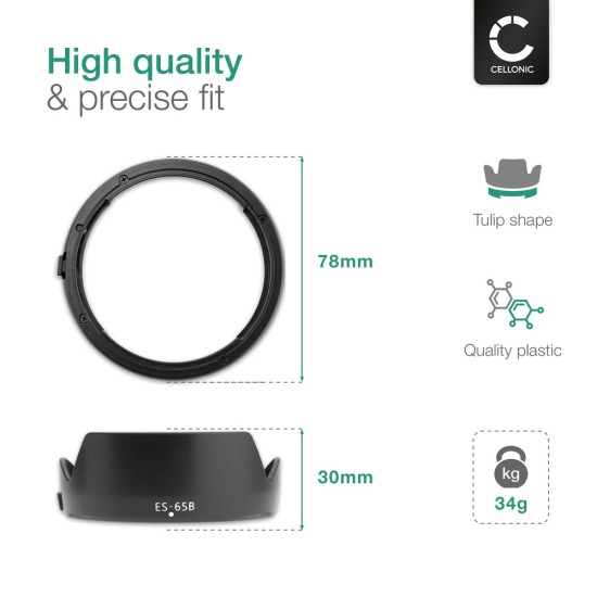 ES-65B Camera Lens Hood Flower